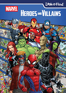 Cover Art for Marvel Heroes and Villains: Look and Find